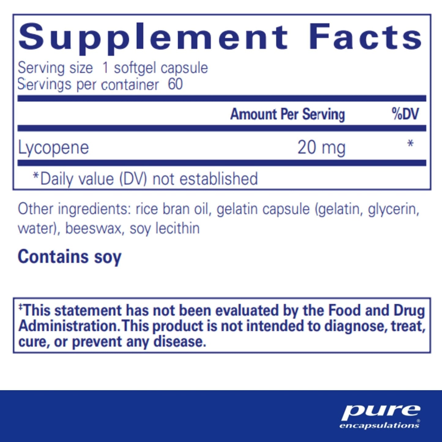 Lycopene 20 mg.